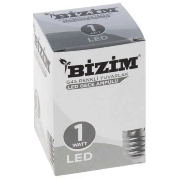 Bizim Gece Ampulü 1 W Led Gri
