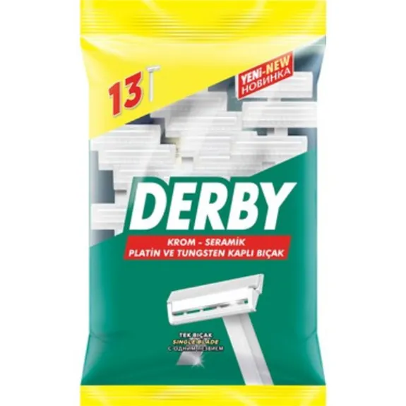 Derby Tıraş Bıçağı Tek Bıçaklı 13 Lü Poşet