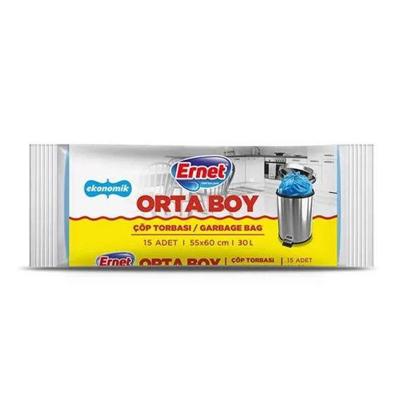 Ernet Ekonomik Çöp Torbası Orta Boy 15 Li