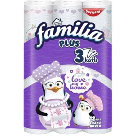 Familia Plus Desenli Havlu 12 Li