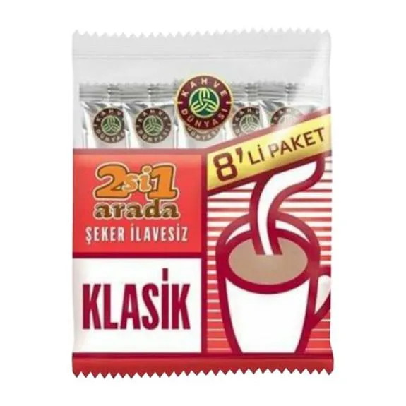 Kahve Dünyası 2 Si 1 Arada Klasik 8 Li Paket 96 Gr