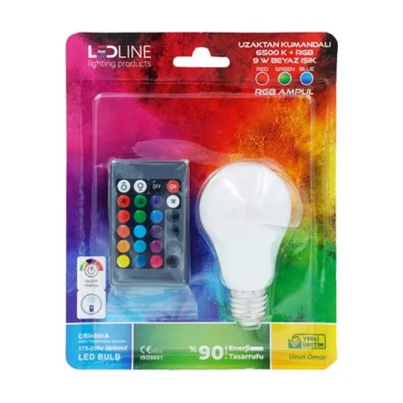 Ledline Uzaktan Kumandalı Led Ampul 9 Watt Led-09