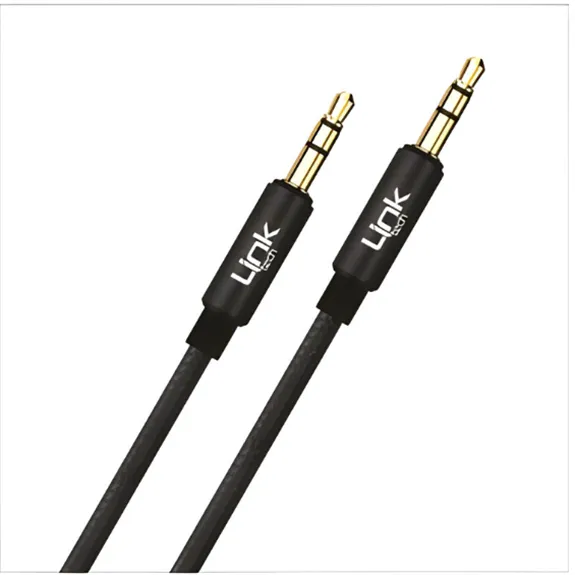Linktech Eco Friendly Aux Kablo Siyah 1M A430