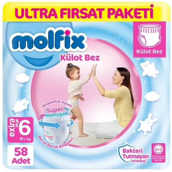 Molfix Pants Külot Bez Ultra Fırsat Paketi 6 No 58 Li