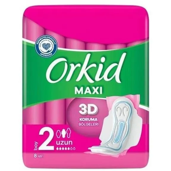 Orkid Maxi Kanatlı Uzun 8 Li