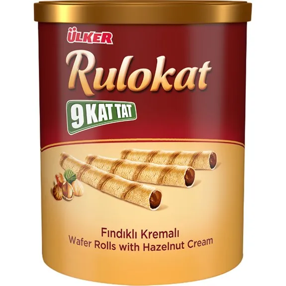 Ülker 9 Kat Tat Rulokat Fındıklı Kremalı Rulo Gofret 170 Gr