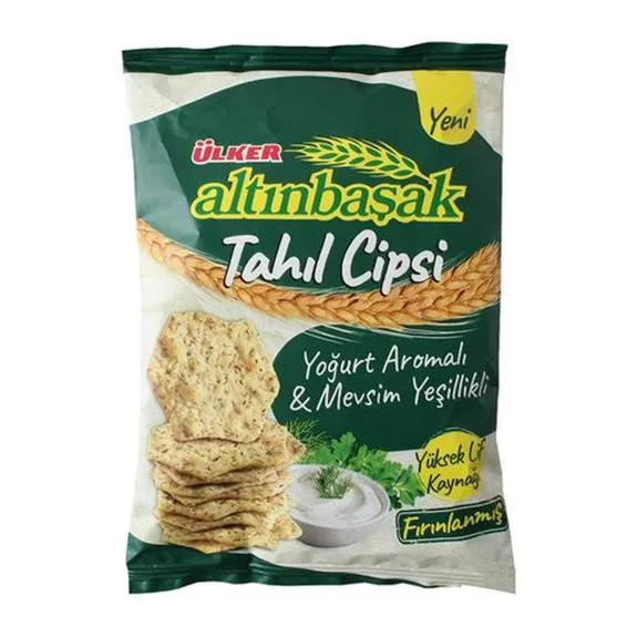 Ülker Altınbaşak Yoğurt Aromalı Mevsim Yeşillikli Tahıl Cipsi 50 Gr
