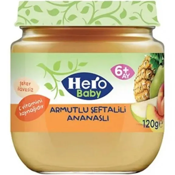 Ülker Hero Baby Armut Şeftali Ananaslı Kavanoz Mama 120 Gr