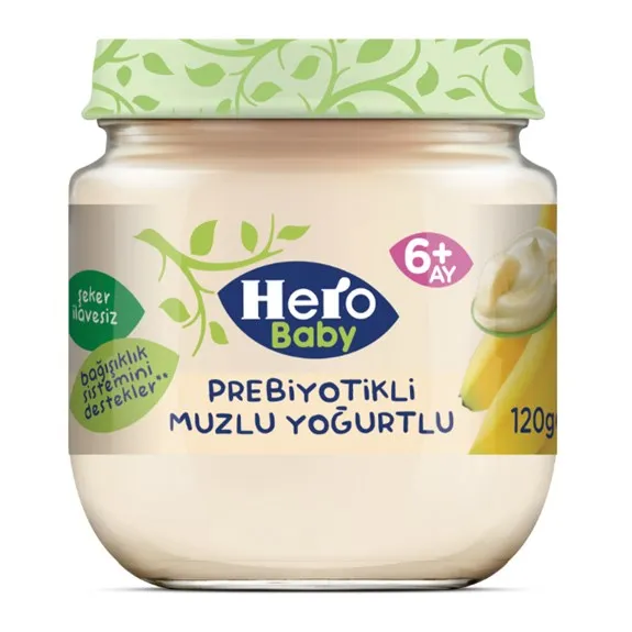 Ülker Hero Baby Probiyotikli Muzlu Yoğurtlu Kavanoz Mama 120 Gr