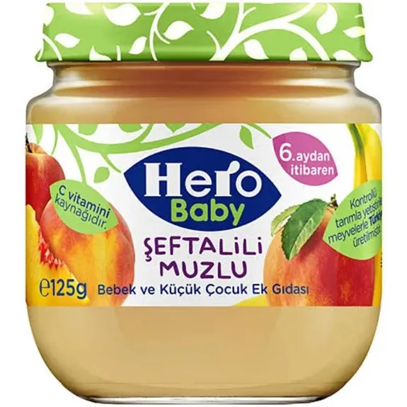 Ülker Hero Baby Şeftali Muzlu Kavanoz Mama 120 Gr